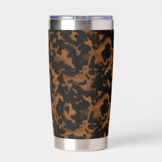 Modern Brown Tortoise Shell Stylish Thermobecher (Rückseite)