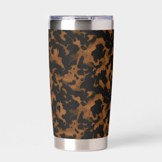 Modern Brown Tortoise Shell Stylish Thermobecher (Vorderseite)