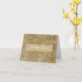 Modern Brown und Tan Granit Karte (Gelbe Blume)