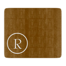modern Brown  &White Monogram Cutting Board Schneidebrett