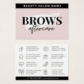 Modern Brows Aftercare PMU Brow Instructions Card (Vorne & Hinten)