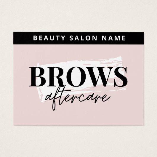 Modern Brows Aftercare PMU Brow Instructions Card (Vorderseite)