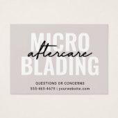Modern Brows Aftercare PMU Brow Instructions Card (Vorderseite)
