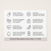Modern Brows Aftercare PMU Brow Instructions Card (Rückseite)