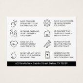 Modern Brows Aftercare PMU Brow Instructions Card (Rückseite)