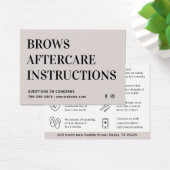 Modern Brows Aftercare PMU Brow Instructions Card (Schreibtisch)