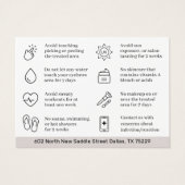 Modern Brows Aftercare PMU Brow Instructions Card (Rückseite)