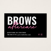 Modern Brows Aftercare PMU Brow Instructions Card (Vorderseite)