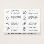 Modern Brows Aftercare PMU Brow Instructions Card (Rückseite)