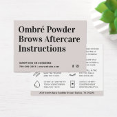 Modern Brows Aftercare PMU Brow Instructions Card (Schreibtisch)