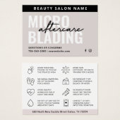 Modern Brows Aftercare PMU Brow Instructions Card  (Vorne & Hinten)