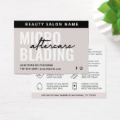 Modern Brows Aftercare PMU Brow Instructions Card  (Schreibtisch)