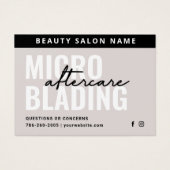 Modern Brows Aftercare PMU Brow Instructions Card  (Vorderseite)