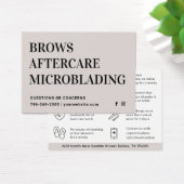 Modern Brows Aftercare PMU Brow Instructions Card  (Schreibtisch)