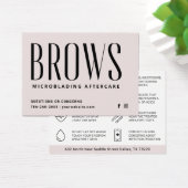 Modern Brows Aftercare PMU Brow Instructions Card (Schreibtisch)