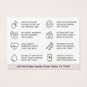 Modern Brows Aftercare PMU Brow Instructions Card (Rückseite)