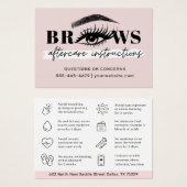 Modern Brows Aftercare PMU Brow Instructions Card  (Vorne & Hinten)