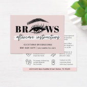 Modern Brows Aftercare PMU Brow Instructions Card  (Schreibtisch)