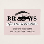 Modern Brows Aftercare PMU Brow Instructions Card  (Vorderseite)