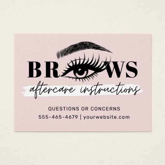 Modern Brows Aftercare PMU Brow Instructions Card (Vorderseite)