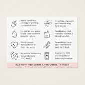 Modern Brows Aftercare PMU Brow Instructions Card  (Rückseite)