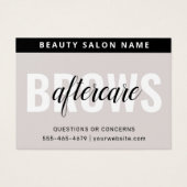 Modern Brows Aftercare PMU Brow Instructions Card  (Vorderseite)
