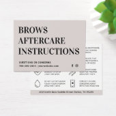 Modern Brows Aftercare PMU Brow Instructions Card  (Schreibtisch)
