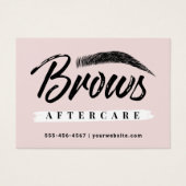 Modern Brows Aftercare PMU Brow Instructions Card (Vorderseite)