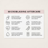 Modern Brows Aftercare PMU Brow Instructions Card (Rückseite)