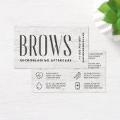 Modern Brows Aftercare PMU Brow Instructions Card (Schreibtisch)