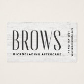 Modern Brows Aftercare PMU Brow Instructions Card (Vorderseite)