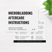 Modern Brows Microblading Instructions Card (Schreibtisch)