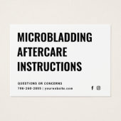 Modern Brows Microblading Instructions Card (Vorderseite)