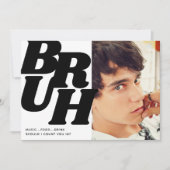 Modern Bruh Teenage Boy Birthday Party Einladung (Vorderseite)