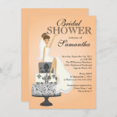 Modern BrunetteBride Bridal Dusche Einladung (Vorne/Hinten)