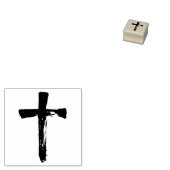Modern Brush Cross - Christlich Jesus Faith Christ Gummistempel (Stempel)