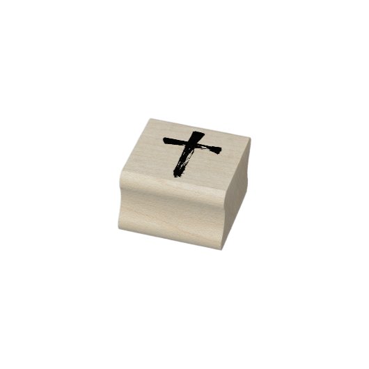 Modern Brush Cross - Christlich Jesus Faith Christ Gummistempel (Stempel)