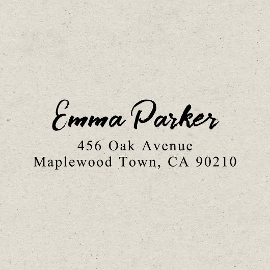 Modern Brush Handgeschriebenes Skript Einfach Permastempel