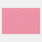 Modern Brush Heart Pink Red Pattern Geschenkpapier Set (Vorderseite 2)