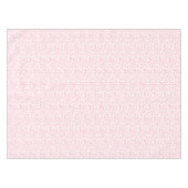 Modern Brush Herz rosa Weiß Muster Tischdecke (Vorderseite (Horizontal))