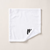 Modern Brush Schriftart Hochzeitstag Ehepaar Badhandtuch Set (Waschlappen)