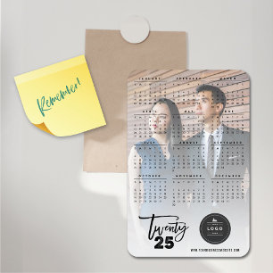 Modern Brush Script 2023 Calendar Holiday Foto Magnet