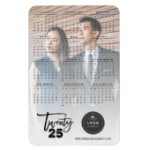 Modern Brush Script 2023 Calendar Holiday Foto Magnet (Vertikal)