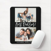 Modern Brush Script Bester Vater 2 Fotos Mousepad (Mit Mouse)