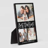 Modern Brush Script Bester Vater für 3 Fotos Fotoplatte (Seite)
