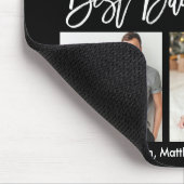 Modern Brush Script Bester Vater für 3 Fotos Mousepad (Ecke)