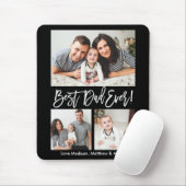 Modern Brush Script Bester Vater für 3 Fotos Mousepad (Mit Mouse)