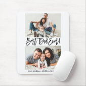 Modern Brush Script Bester Vater je 2 Foto Mousepad (Mit Mouse)