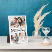 Modern Brush Script Bester Vater je 3 Foto Fotoplatte (Seite)