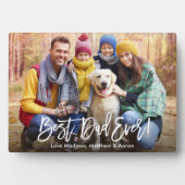 Modern Brush Script Bester Vater je Foto Fotoplatte (Vorderseite)